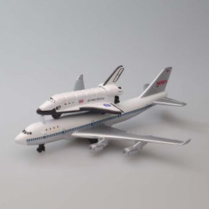 Alternative view of 747 SHUTTLE CARRIER AIRCRAFT WITH ORBITER